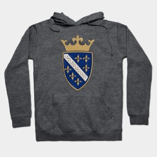 BOSNIAN ROYALTY v1 with crown (Bosnian Kingdom, Kraljevina Bosna) Hoodie